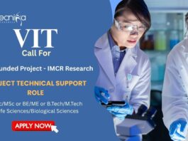 Project Technical Support Job at VIT – Apply Now for the ICMR Phage Research