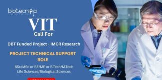 Project Technical Support Job at VIT – Apply Now for the ICMR Phage Research