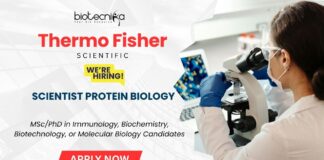 Protein Biology Job at Thermo Fisher Scientific Click here to Apply Now for Scientist Role