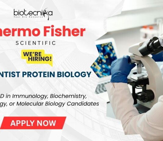 Protein Biology Job at Thermo Fisher Scientific Click here to Apply Now for Scientist Role