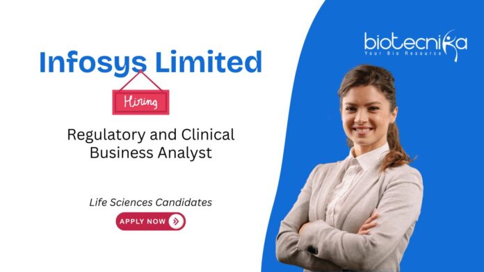 Clinical Research Jobs at Infosys, Bengaluru. For the Regulatory and Clinical Business Analyst Role. Clinical research jobs in Life Sciences.