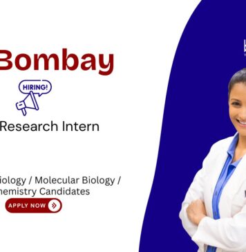 Research Intern at IIT Bombay. MSc Microbiology internship. MSc in Microbiology, Molecular Biology, or Biochemistry candidates, Apply Now.