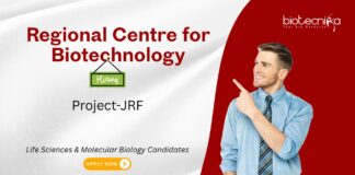 JRF Job at the Regional Centre for Biotechnology. Great opportunity for postgraduates in Molecular Biology and Biotechnology.