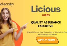 QA Job at Licious Apply Now to unlock your Food Safety Career!