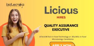 QA Job at Licious Apply Now to unlock your Food Safety Career!