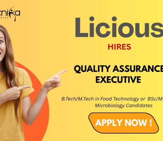 QA Job at Licious Apply Now to unlock your Food Safety Career!