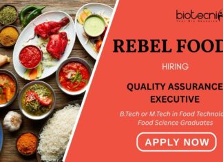 Rebel Food Hiring For QA Job Openings – Food Tech, Food Science Apply QA Jobs at Rebel Foods Career Apply for the Food Technology Job Now