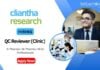 QC Reviewer Role at Cliantha Research Limited Grab your Opportunity Now!