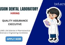 Quality Assurance Executive Job for Life Science Candidates Apply Now at Illusion Dental Laboratory!