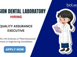 Quality Assurance Executive Job for Life Science Candidates Apply Now at Illusion Dental Laboratory!