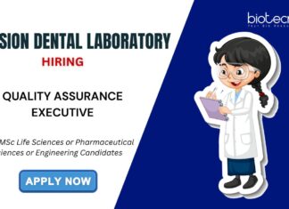 Quality Assurance Executive Job for Life Science Candidates Apply Now at Illusion Dental Laboratory!