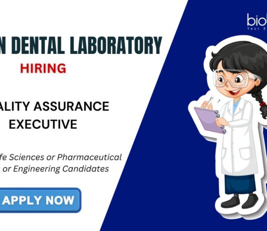 Quality Assurance Executive Job for Life Science Candidates Apply Now at Illusion Dental Laboratory!