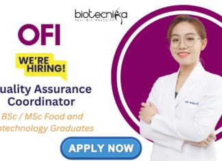 OFI Hiring for Customer Service - Quality Assurance Coordinator Role in Bangalore | BSc / MSc Food and Biotechnology Graduates Apply