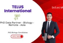 Remote PhD Biology Job Opportunity at TELUS International. Freelance Data Partner job. Work remotely & create AI problem sets, Apply Now