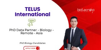 Remote PhD Biology Job Opportunity at TELUS International. Freelance Data Partner job. Work remotely & create AI problem sets, Apply Now