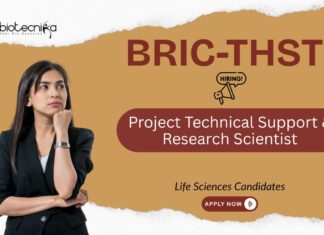 Research Jobs at BRIC-THSTI. Project Technical Support & Research Scientist Positions. Life Sciences Candidates, Apply Now.