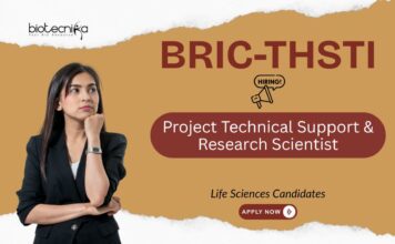 Research Jobs at BRIC-THSTI | Project Technical Support & Research Scientist | Life Sciences Apply Now Research Jobs at BRIC-THSTI. Project Technical Support & Research Scientist Positions. Life Sciences Candidates, Apply Now.