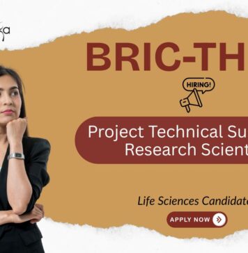 Research Jobs at BRIC-THSTI. Project Technical Support & Research Scientist Positions. Life Sciences Candidates, Apply Now.