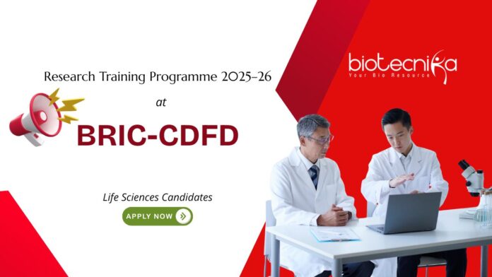Research Programme at BRIC-CDFD 2025–26. Dissertation-based research training in Life Sciences & Biotechnology. Apply Now