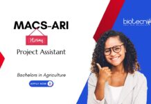 Agricultural Research Jobs Opportunity at MACS-ARI, Pune. For the Project Assistant Position in Genetics & Plant Breeding.
