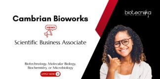 Molecular Biologist Job at Cambrian Bioworks | Apply Now For Scientific Business Associate Role Molecular Biologist Job at Cambrian Bioworks. Apply Now For Scientific Business Associate Role. Life Sciences jobs.