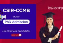 PhD Admission at CSIR-CCMB, in Hyderabad under AcSIR. Research areas include molecular biology, genetics, bioinformatics & more.