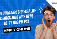 Govt Biotech & Life Sciences Jobs at BIRAC - Apply Online