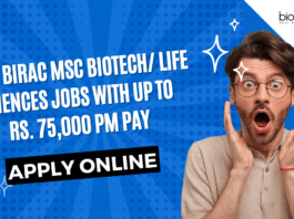 Govt Biotech & Life Sciences Jobs at BIRAC - Apply Online