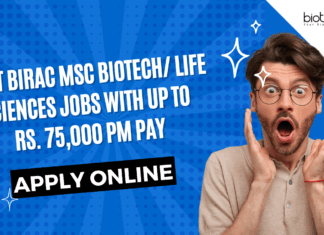 Govt Biotech & Life Sciences Jobs at BIRAC - Apply Online