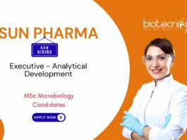Microbiology Analytical Development Job at Sun Pharma. Gain expertise in pharmaceutical microbiology, method validation, & quality control.