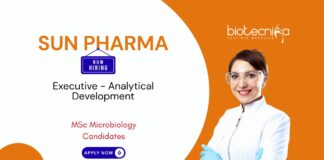 Microbiology Analytical Development Job at Sun Pharma. Gain expertise in pharmaceutical microbiology, method validation, & quality control.