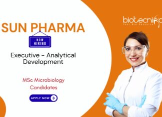 Microbiology Analytical Development Job at Sun Pharma. Gain expertise in pharmaceutical microbiology, method validation, & quality control.