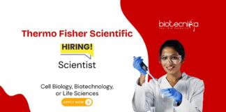 Scientist Job at Thermo Fisher. Freshers with an education in Cell Biology, Biotechnology, or Life Sciences, Apply Now. Job in Bangalore.