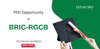 PhD in Biotechnology Opportunity at BRIC-RGCB. Life Sciences Candidates, Apply Now. RGCB careers. PhD Admissions January 2026