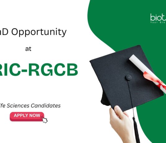 PhD in Biotechnology Opportunity at BRIC-RGCB. Life Sciences Candidates, Apply Now. RGCB careers. PhD Admissions January 2026