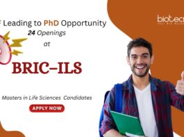 JRF for PhD Opportunity at BRIC–Institute of Life Sciences Bhubaneswar. Life Sciences Candidates, Apply Now.
