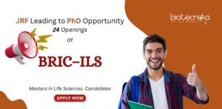 JRF for PhD Opportunity at BRIC–Institute of Life Sciences Bhubaneswar. Life Sciences Candidates, Apply Now.
