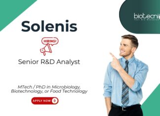 R&D Jobs at Solenis, for Senior R&D Analyst Role. Microbiology, Biotechnology, or Food Technology candidates, Apply Now.