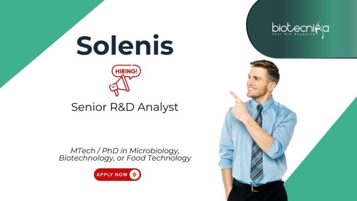 R&D Jobs at Solenis, for Senior R&D Analyst Role. Microbiology, Biotechnology, or Food Technology candidates, Apply Now.