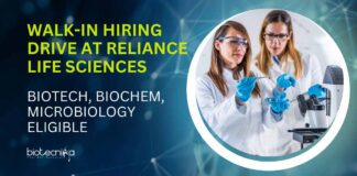 Walk-in Hiring Drive at Reliance Life Sciences