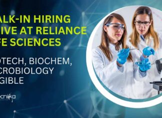Walk-in Hiring Drive at Reliance Life Sciences