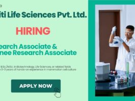 Research Associate Jobs: Dhiti Life Sciences Pvt. Ltd. is Hiring Freshers - Apply Now