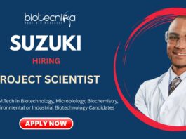 Research Jobs at Suzuki R&D Center | MSc Life Science Apply For Project Scientist – Microbial & Biogas Research Role Research Jobs at Suzuki R&D Center Apply for the MSc Life Science Jobs Now!