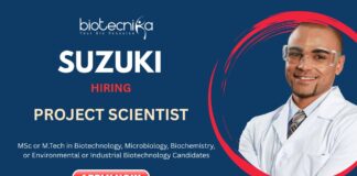 Research Jobs at Suzuki R&D Center Apply for the MSc Life Science Jobs Now!