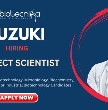 Research Jobs at Suzuki R&D Center Apply for the MSc Life Science Jobs Now!