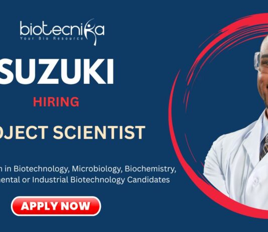 Research Jobs at Suzuki R&D Center Apply for the MSc Life Science Jobs Now!
