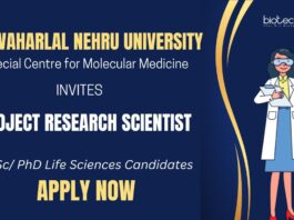 Research jobs at JNU MScPhD Candidates can Apply Now for the Research Scientist Job!