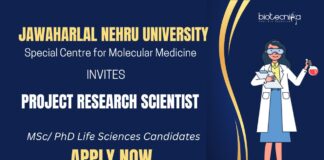 Research jobs at JNU MScPhD Candidates can Apply Now for the Research Scientist Job!