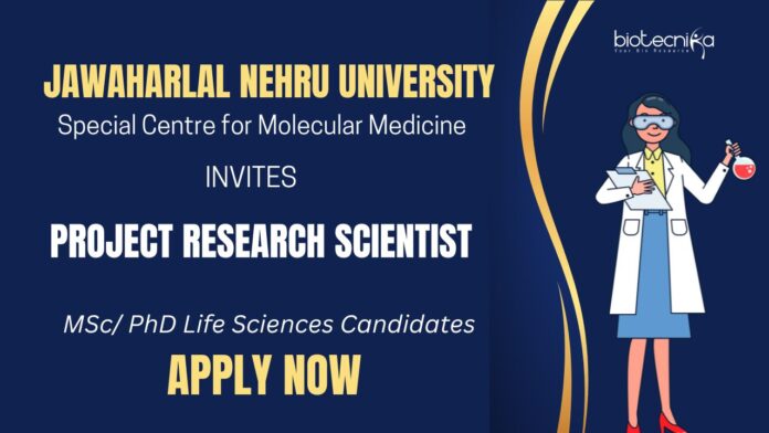 Research jobs at JNU MScPhD Candidates can Apply Now for the Research Scientist Job!