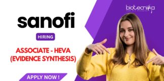 Sanofi Jobs in Hyderabad Apply Now for the Associate – HEVA (Evidence Synthesis) Role and unlock your Research careers!